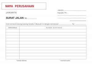 Form Perusahaan: Surat Jalan dan Invoice